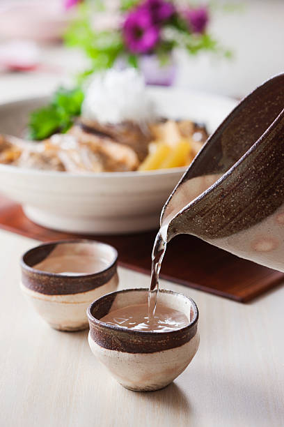 istock Japanese Sake with Simmered Sea Bream Head 2212181358
