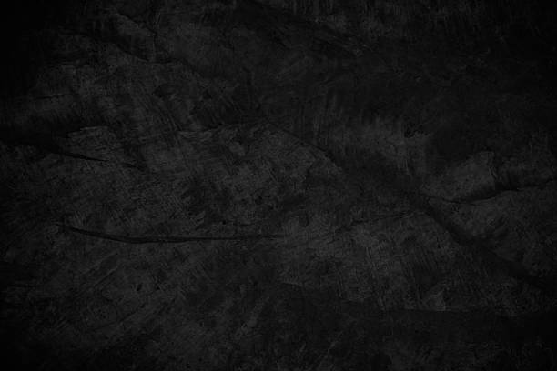 istock Close up retro plain dark black cement & concrete wall background texture for show or advertise or promote product and content on display. Colour old concrete wall design vintage grunge element. 2212183323