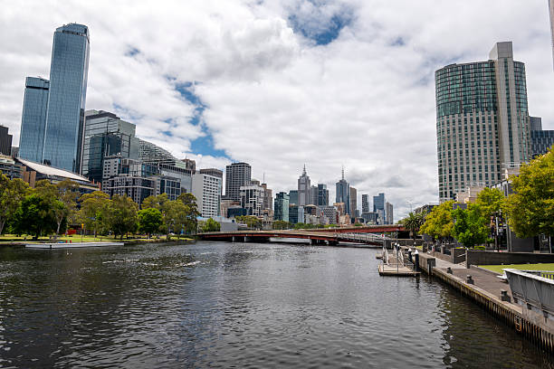 Yarra River and Melbourne’s Downtown, Victoria, Australia