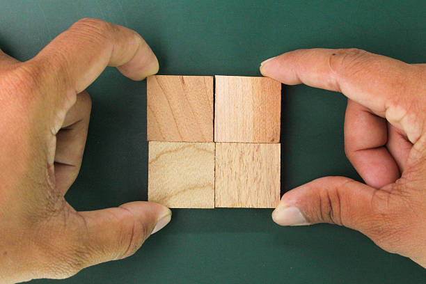 istock Building a successful business team concept. Concept of complex and smart logical thinking. Slightly defocused and close up shot. Copy space. 2212188268