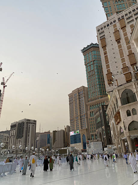 istock Crowded Plaza in Mecca with Tall Buildings 2212192186