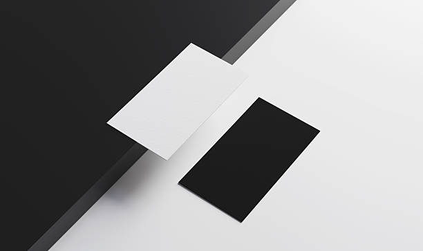 istock Blank business card template black and white 2212192507