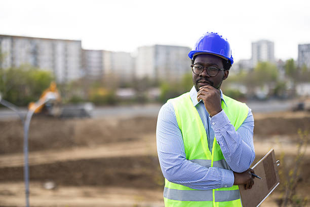 istock African American architect planning further works on-site 2212199102
