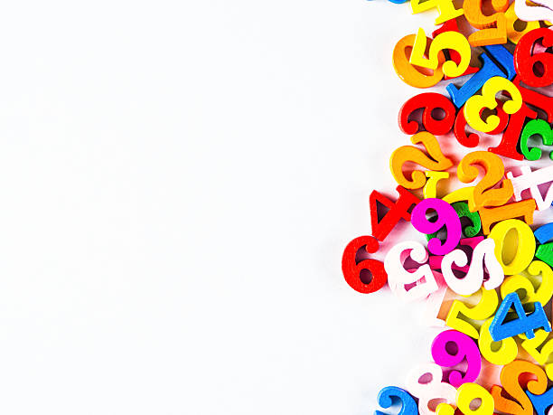 istock Bright numbers on a white background, giving the image a modern and dynamic look, ideal for educational projects. 2212202880
