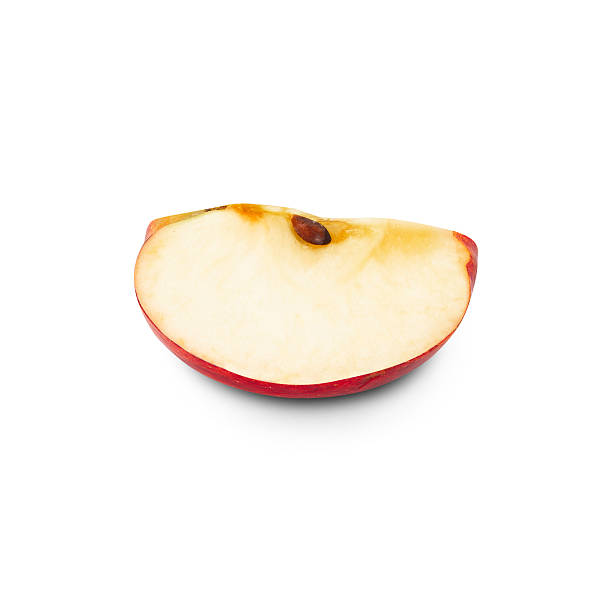istock Red Apple slice isolated on white background with clipping path, full depth of field 2212211419