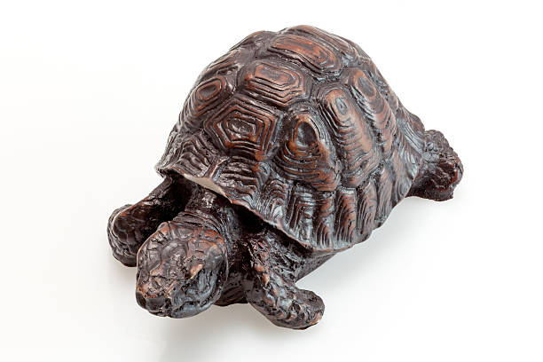 istock small brown wooden turtle on white background 2212212297