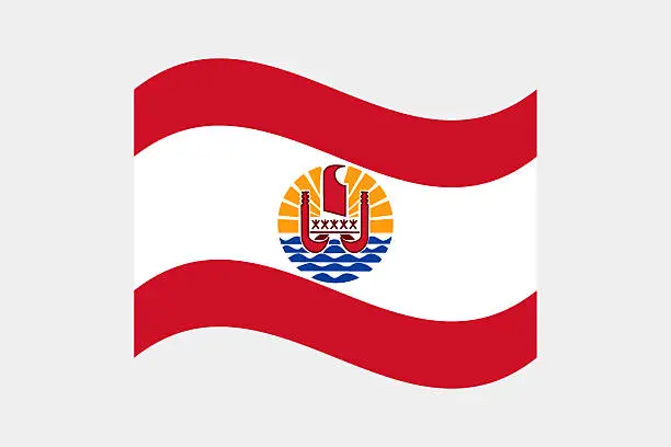 U24 Drapeau Français Polynésie 90 X 150 Cm - Qualité Premium Résistant Aux Intempéries