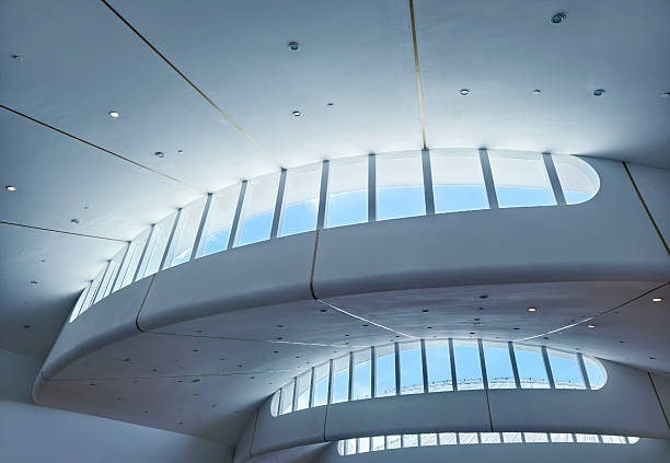 istock The ceiling of a vast building that features numerous windows 2212213655