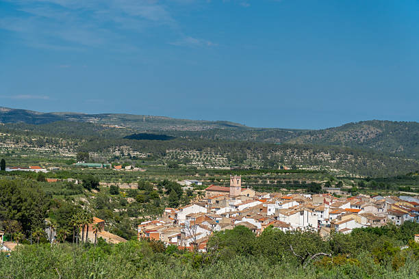 istock Panoramic landscape with a village on background. 2212214544