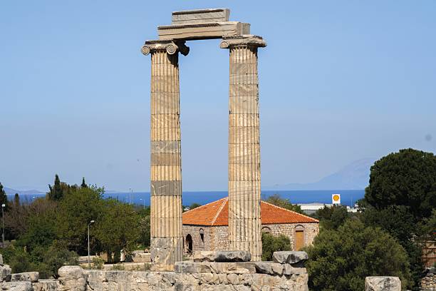 The Temple of Poseidon at Cape Sounion, a striking Doric ruin from Athens' Golden Age, perched above the Aegean Sea with panoramic coastal views—especially breathtaking at sunset.