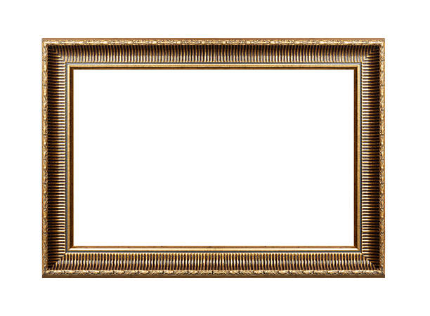 Vintage decorative frame for a picture or photo on a pure white background