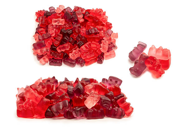 istock Assorted red gummy candies. Jelly bears. 2212223259