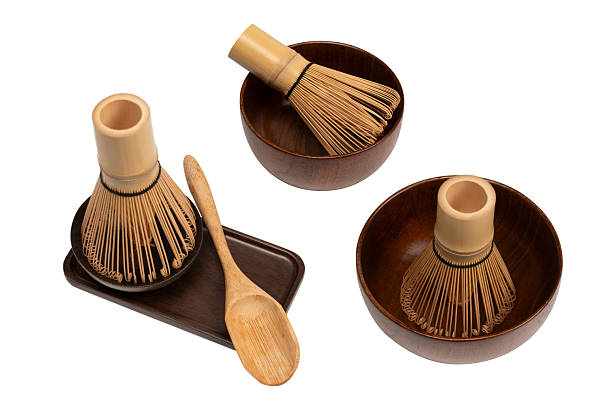 istock Bamboo crown and bamboo bowl isolated on a white background. 2212223291