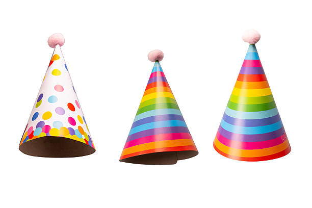 istock Colorful birthday cap isolated on white background 2212223300