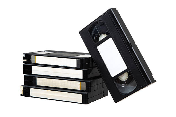 istock Pile of VHS video cassettes. Vintage media. Isolate on a white background. 2212226549