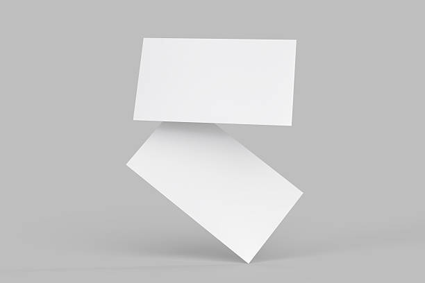 istock Modern Floating Business Card Mockup with front and back isolated. Template design for presentation branding identity, namecard, gift card, invitation, game card, greeting card, stationery, ads 2212232005