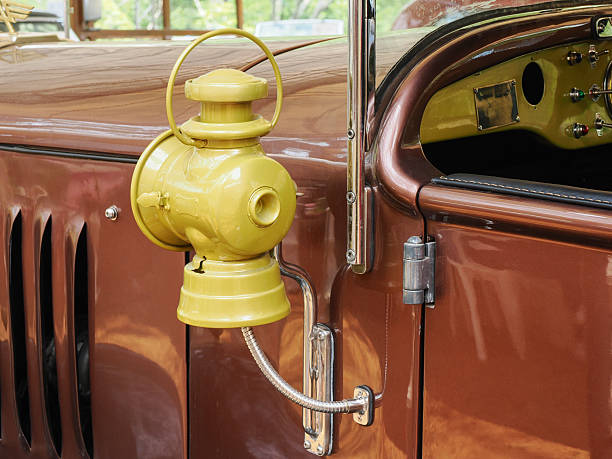 istock Close-up of an old automobile with its rustic parts 2212232692