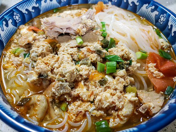 istock Vietnamese crab and tomato noodle soup (Bun Rieu Cua) 2212233672