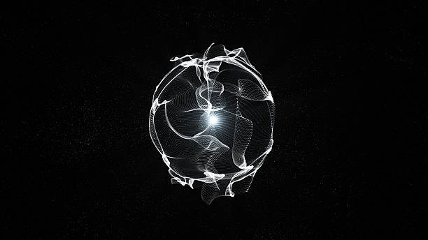 istock Magic ball, colored digital energy sphere ball round globe fx. Abstract green isolated on black background. Energy appearance. Plasma effect. - 4K Stok video 2212237696