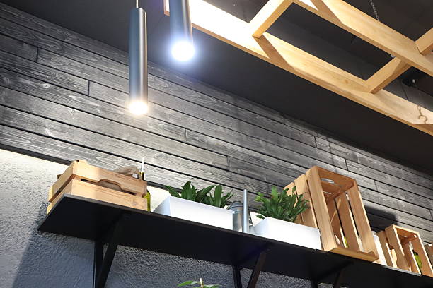 istock This is a modern indoor setting characterized by stylish shelves and wellplanned lighting 2212239381