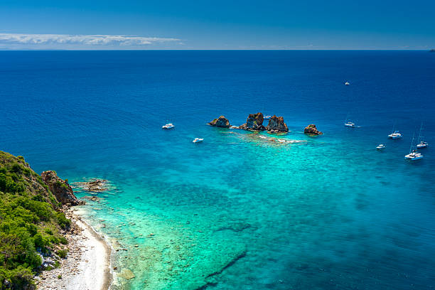 aerial view of the Indians, British virgin islands