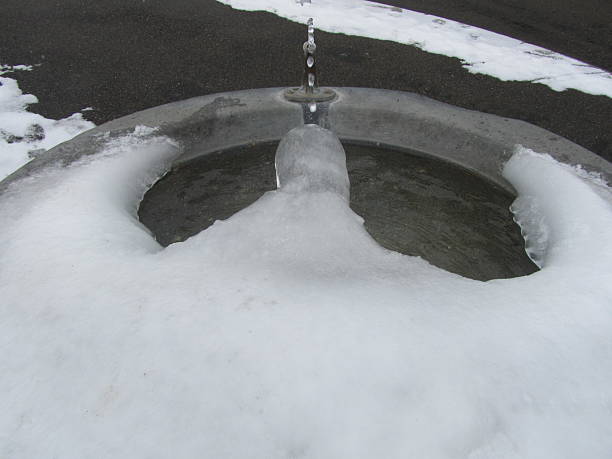 istock Frozen water fountain. 2212245479