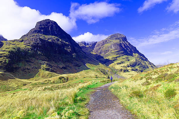 The walk through The Lost Valley, below the three sisters of Glencoe, offers a fantastic panorama of mountain and moorland views, with an approach to ice capped mountains that can be scaled to the top.