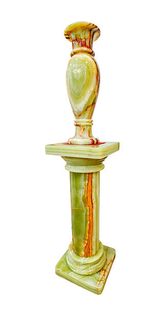 istock onyx vase on pedestal, isolated on white background with clipping path 2212247800