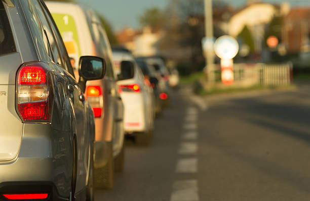 istock A traffic jam is causing heavy congestion on a busy city road 2212250199