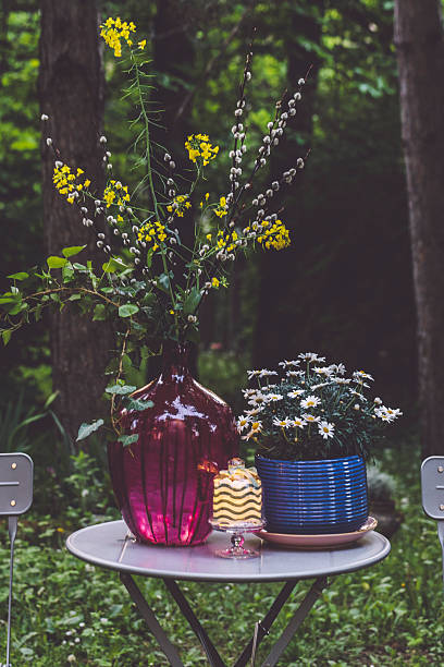 Flower arrangement in the garden