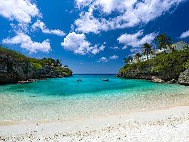 Old boats on Playa Lagun, beach, Curacao