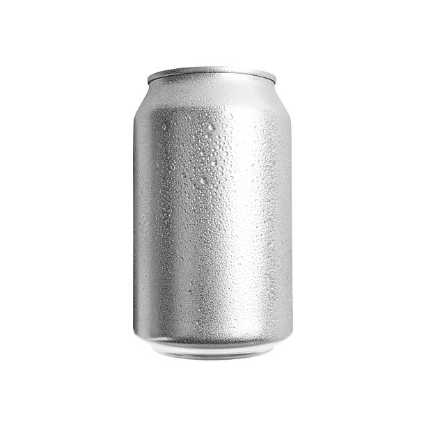 istock Blank aluminium soft drink can with water droplets isolated 2212262622