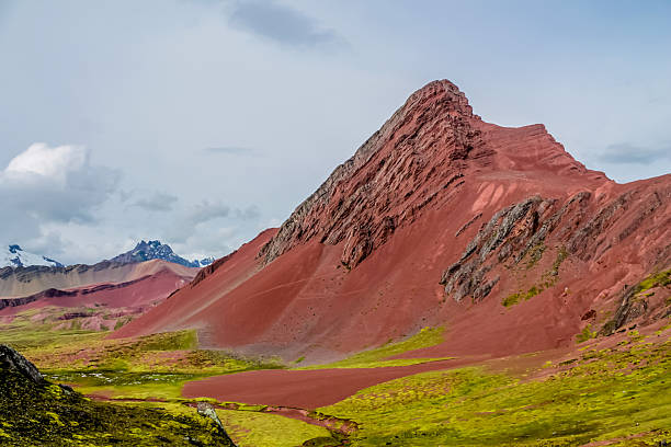 Red valley mountains Vinicunca in Peru near Rainbow mountain Cuzco