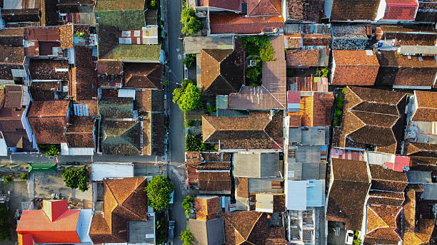 istock Indonesian City at sunset seen from above 2212271942