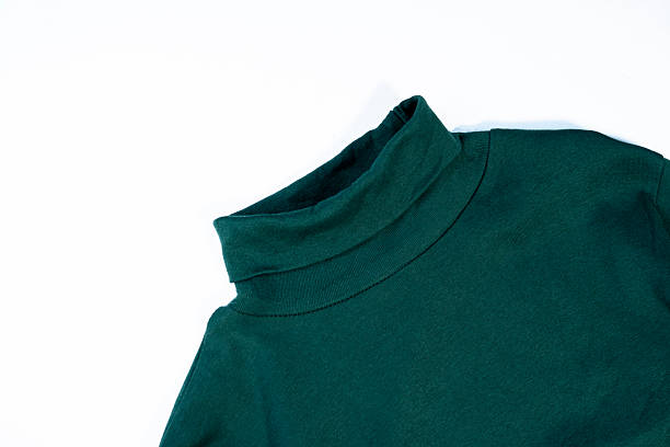 istock Classic Green Turtleneck Shirt on Clean White Background 2212273979