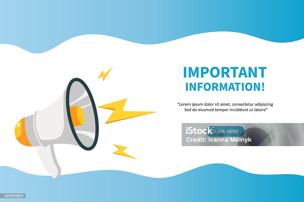 Important Infor Banner Important Information Banner With Megaphone Important Information ...