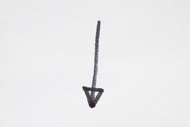 A red arrow, probably from a computer chart, pointing down.