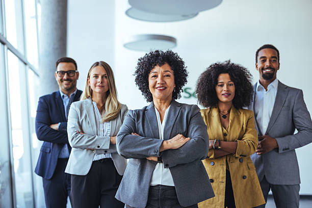 istock Confident Business Team Posing Together in a Modern Office Environment 2212312094