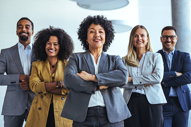 istock Confident Business Team Posing Together in a Professional Office Setting 2212312105