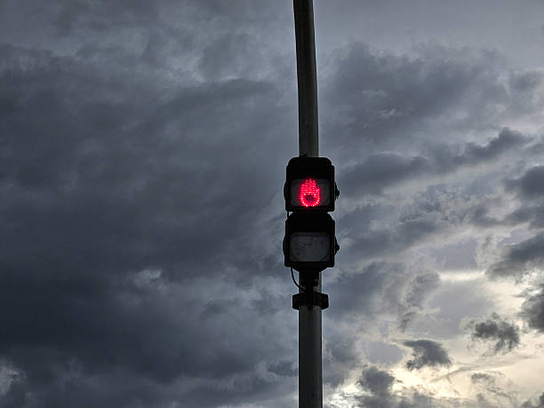 istock A traffic light with a red pedestrian traffic light on 2212324752