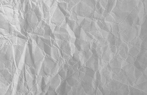 The texture of white wrinkled paper