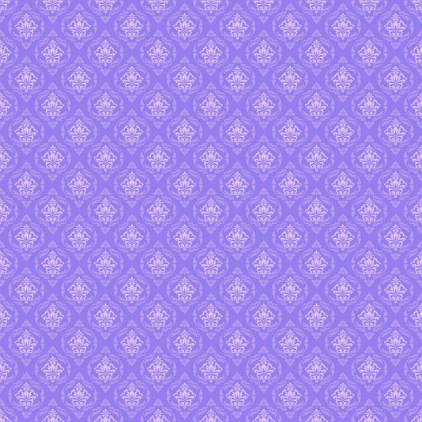 istock Elegant damask floral motif pattern on purple background for decoration and design. 2212329190