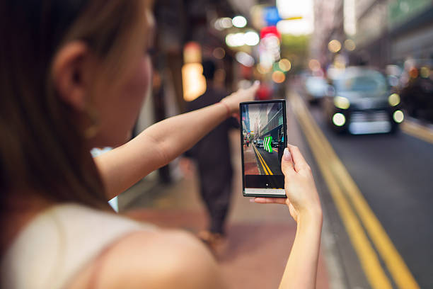 istock Signal to destination, her digital path. 2212330070