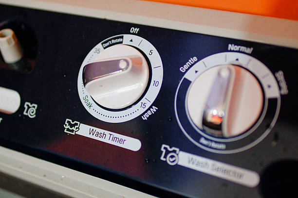 istock Rotary knob on a washing machine 2212330546