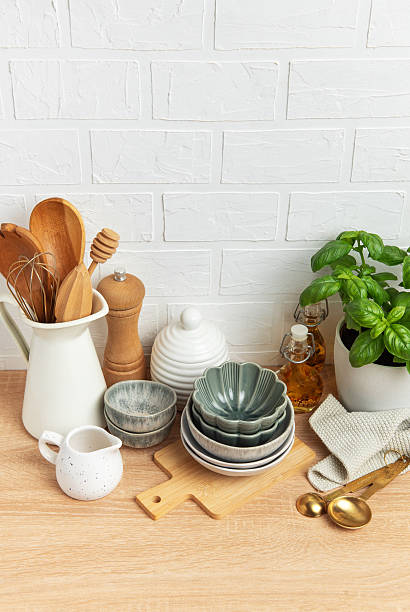 istock Kitchen utensils, bowls, and spices creating a cozy culinary scene 2212330947