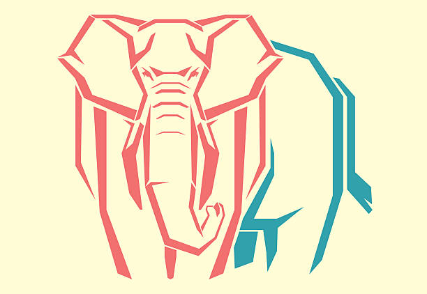 elephant icon vector illustration of elephant icon republican elephant logo stock illustrations