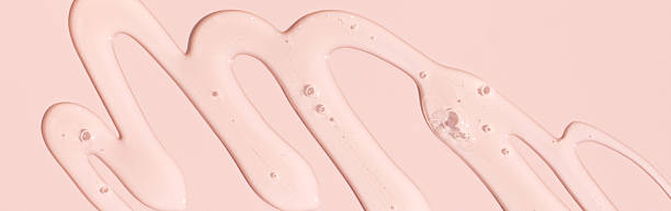 istock texture transparent gel serum on pastel background 2212343166