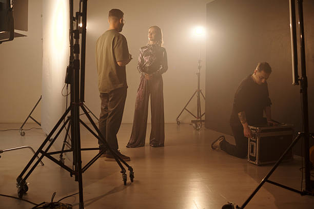 istock Wide Angle Shot of Production Crew In Studio 2212345232