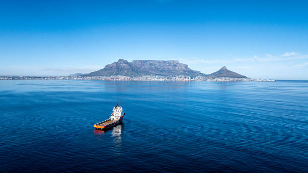 istock Shipping vessel approaching Table Bay port in Cape Town 2212347077