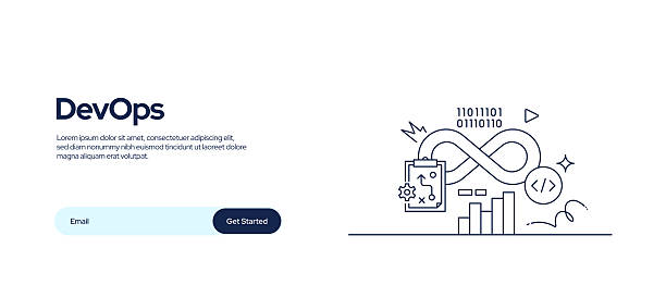 DevOps Related Conceptual Vector Illustration. Developer, Programming, Coding. DevOps Related Conceptual Vector Illustration. Developer, Programming, Coding. fixed ops stock illustrations